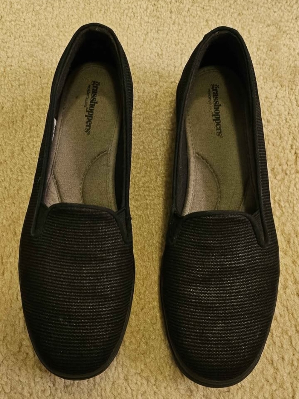Grasshopper Black Slip-ons